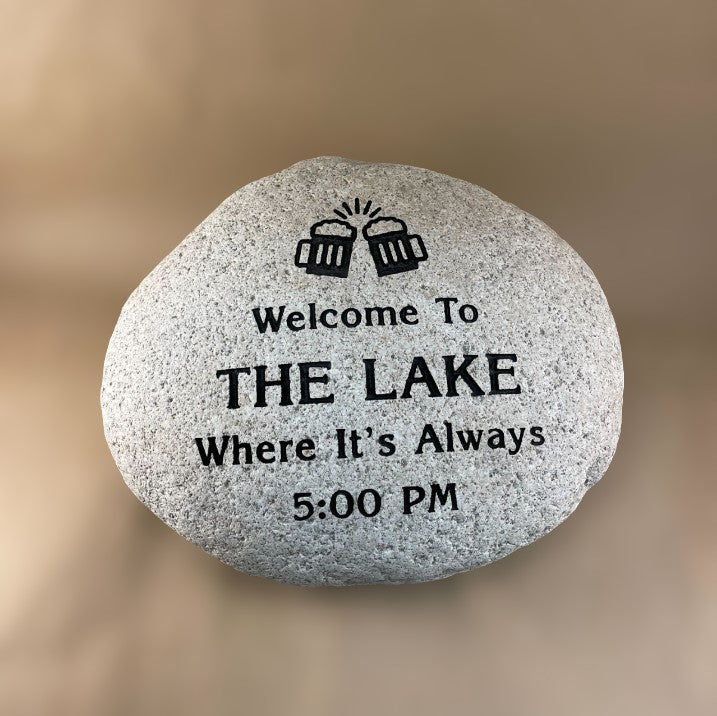X Large: +11" Custom Engraved Natural Stone Decor