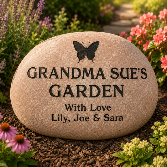 X Large: +11" Custom Engraved Natural Stone Decor