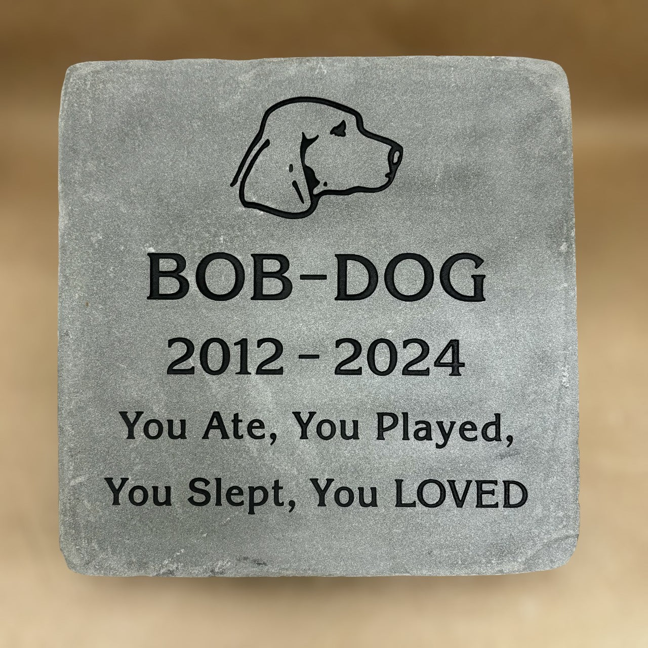 12x12" Engraved Flagstone Pet Memorial