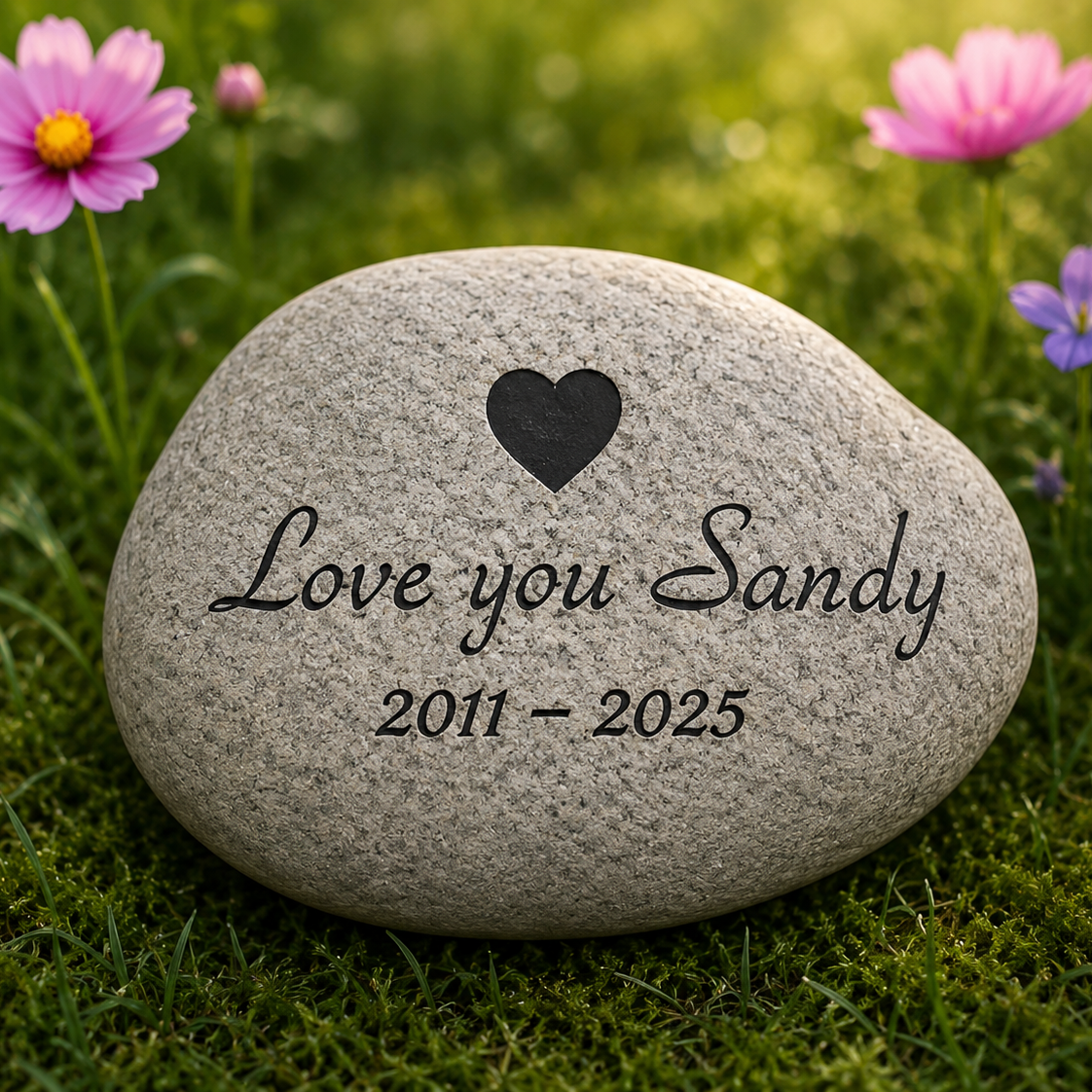 Medium - 6-9" Custom Engraved Natural Stone Decor