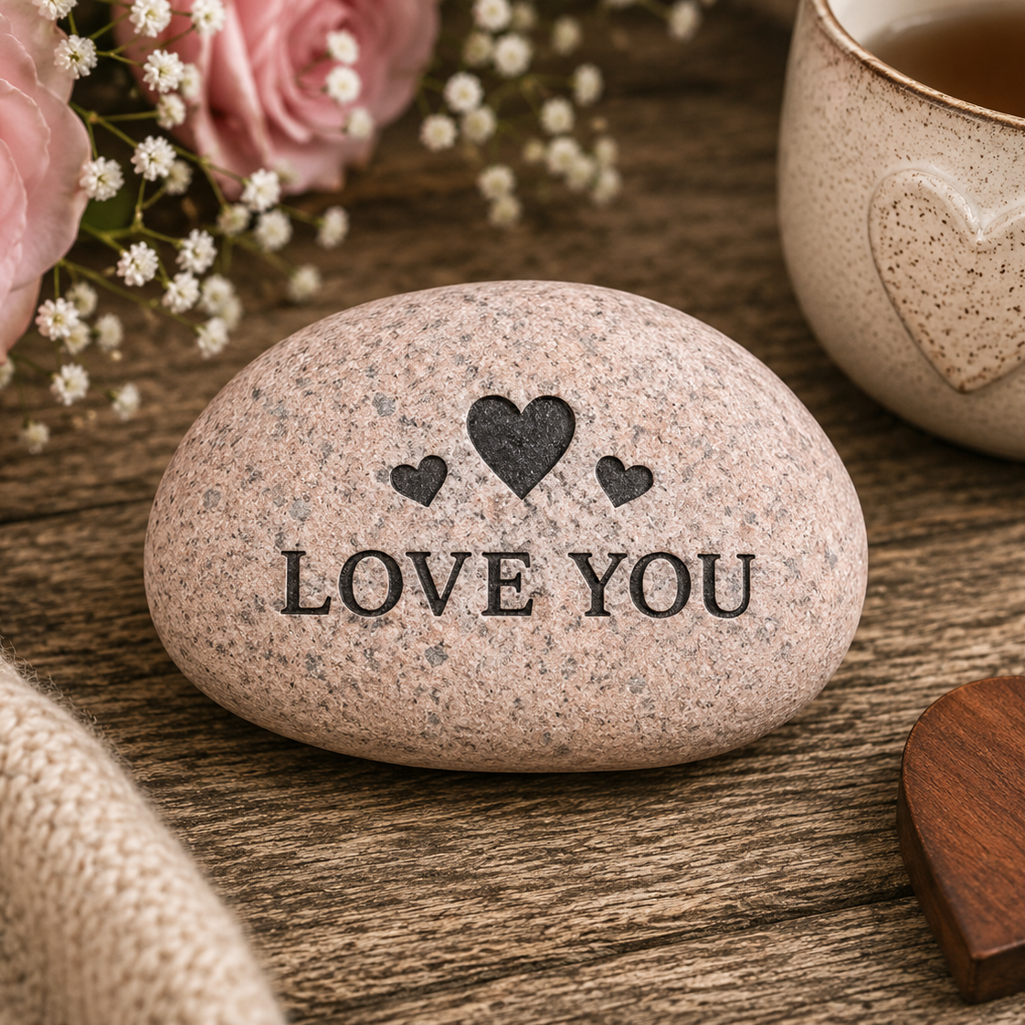 Small Custom Engraved Natural Stone, Decor