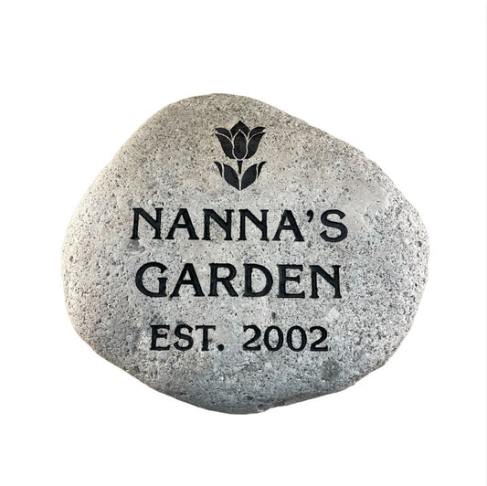 Large: 9-11" Custom Engraved Natural Stone Decor